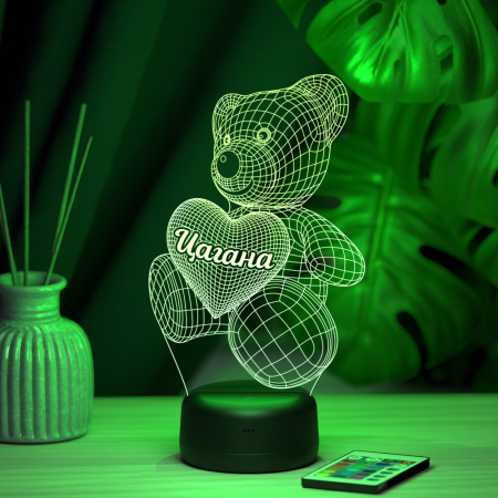 3D светильник  Светильник "Мишка с именем Цагана"