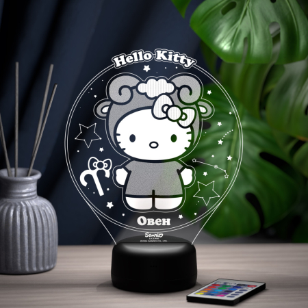 3D светильник  Овен - Hello Kitty