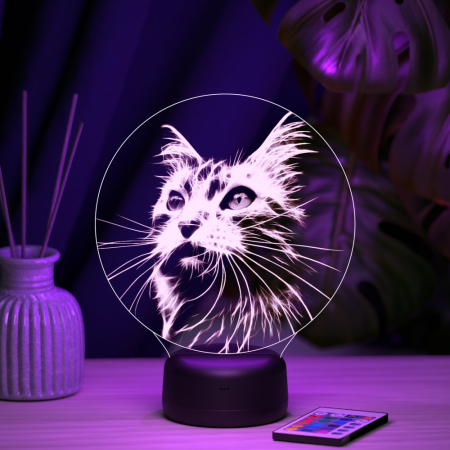 3D светильник  Светильник "Огненный кот"