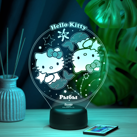 3D светильник  Рыбы - Hello Kitty