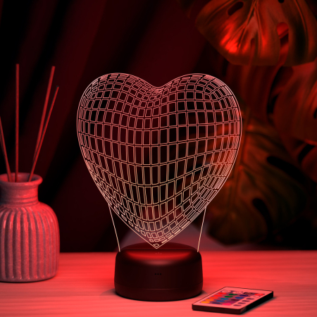 3D светильник  Светильник "Граненое сердце"
