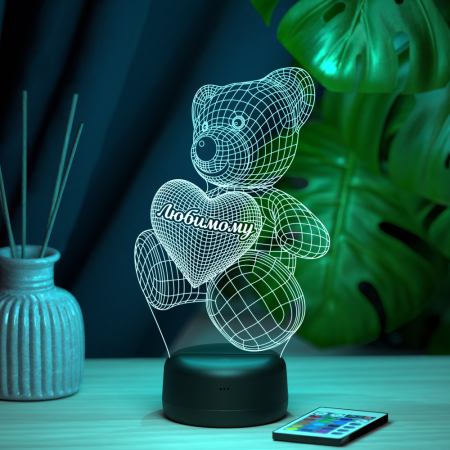 3D светильник  Светильник "Мишка - Любимому"